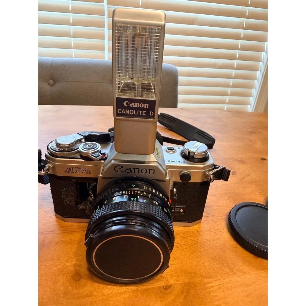 Canon AV-1 35mm SLR Film Camera Bundle Sigma 18-200mm Gemini 80-205mm Lenses